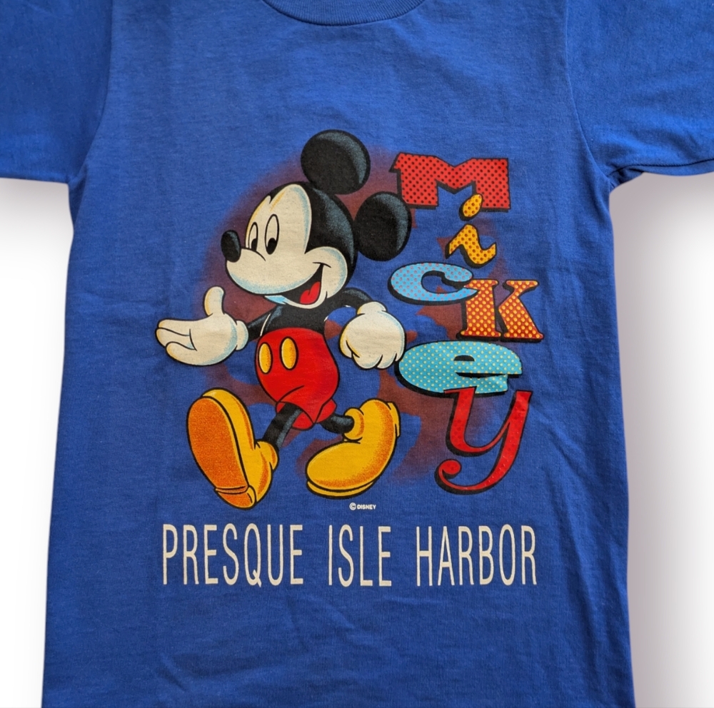 NWT Vintage Mickey Mouse Youth S (6-8) Presque Isle Harbor, Michigan T Shirt